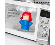 InnovaGoods Limpiador de Microondas, Polipropileno, Azul, 8x11x13 cm