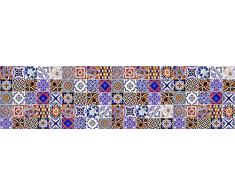 VINILIKO Baldosines Alfombra de Vinilo, Multicolor, 80x300