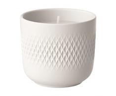 Villeroy & Boch - Manufacture Collier blanc vela aromÃ¡tica Carre Mystery 8,5 x 8,5 x 9cm, porcelana Premium, 40 horas de luz