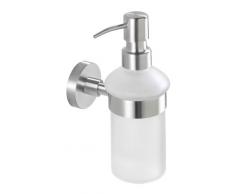 Wenko 19617100 Dispensador jabón Bosio Mate, 0.2 L, Acero INOX, 7 x 18 x 11 cm, Mate