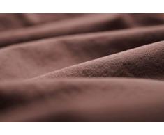 L1NK STUDIO Funda nordica Cama 105cm Lisa (180x220cm) 100% algodón (Percal 200 Hilos) Teja