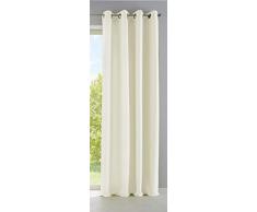 Gardinenbox Palermo 10000265 - Cortina Opaca con Ojales y alzapaÃ±os (145 x 140 cm), Color Crema