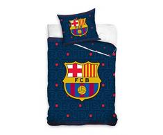 FCB FC Barcelona Juego de Cama, algodón, Azul Marino, 27 x 39 x 4 cm