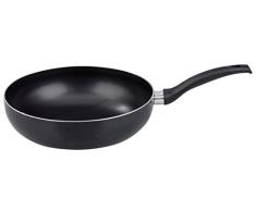 ELO Wok inducciÃ³n antiadherente en aluminio prensado 28cm DUCTO con mango ergonÃ³mico soft touch en bakelita, 28x47,5x8cm, negro, 1ud