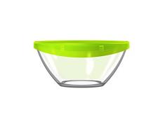 Luminarc G4384 ENSALADERA 17 CM C/Tapa KEEPN Lagon Lum, Transparente y Verde