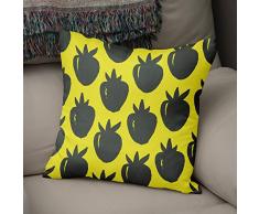 BonaMaison Fundas para CojÃ­nes, Amarillo neÃ³n y Humo Funda de Almohada Silla Oficina Cama Decorativa Moderna DecoraciÃ³n del Hogar HabitaciÃ³n, 43x43 Cm - DiseÃ±ado y Fabricado en TurquÃ­a