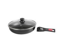 Sitram SartÃ©n Freidora con Mango Removible, Negro