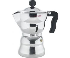 Alessi AAM33/6 Moka - Cafetera italiana en aluminio, mango y perilla termoplÃ¡stica de resina, 6 tazas