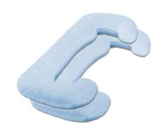 Aqua-textil Classic Line - Funda de Almohada para Dormir de Lado, algodón jerséy, Azul Aguamarina., Doppelpack Ergo.150