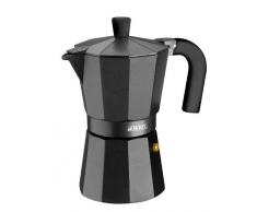 Monix Vitro Noir â Cafetera Italiana de Aluminio, Capacidad 1 Taza, Apta para Todo Tipo de cocinas Salvo inducciÃ³n