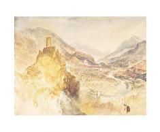 Turner Chatel Argent Val DAosta Above Villeneuve Painting Art Print Canvas Premium Wall Decor Poster Mural Pintura pared PÃ³ster