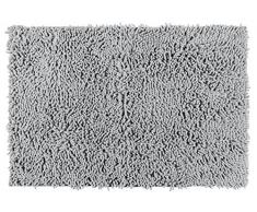 Wenko Alfombra de baño Chenille gris claro 50 x 80 cm - Alfombrilla para bañera, alfombrilla para ducha, aterciopelada y antideslizante, Poliéster, 50 x 80 cm, Gris claro