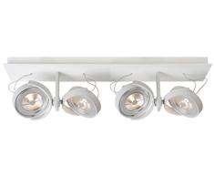 Lucide 09988/48/31Â a, SpectrumÂ âÂ Techo Foco, LED regulable, 4Â x 12Â W, 2700Â K, aluminio, AR111, color blanco, 67Â x 14Â x 13.4Â cm
