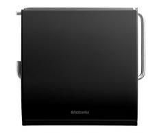 Brabantia 108600 Portarrollos WC, Acero Inoxidable, Negro, 13.2x1.7x12.3 cm