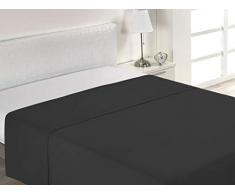 SABANALIA - Sábana Encimera Combina (Disponible en Varios tamaños y Colores), Cama 80-80 x 200, Negro