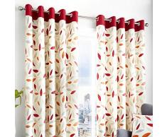 Fusion, Cortinas Beechwood, 100Â % algodÃ³n, Tela, Rojo, 90x90 (229 x 229 cm)