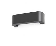 FARO BARCELONA 72272 - Bracket Aplique (Bombilla incluida) LED, 6W, Cuerpo de Aluminio y difusor de Cristal Opal, Color Gris