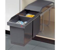 Hailo 3650101 basura TA Swing 30.2/prm-30 a para armarios a partir de 300 mm de ancho, con puertas, plástico, Gris, 25.2 x 50,5 x 41,5 cm
