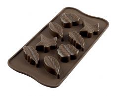 SCG10 Molde de Silicona para chocolatines con Forma de Hojas, Color marrÃ³n