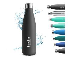 Botellas de Agua Acero Inoxidable, Sin BPA Botella Termica 650ml, Doble Pared al VacÃ­o, Botella de Agua Deportiva de Acero Inoxidable, Cantimplora a Prueba de Fugas, Termo para niÃ±os, Adultos, Oficina