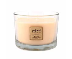 Pajoma - Vela aromática (340 g, en vaso con tapa de madera, redonda, 3 mechas, edición Premium (White Chocolate)