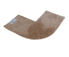 Cazsplash lujo cuadrante esquina alfombrilla antideslizante para ducha, algodón, piedra, 47 x 44 x 6,5 cm