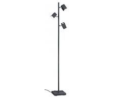 Trio Lighting Lámpara de Pie decorativo moderno Lagos, LED integrado 80% ahorro de energía 4.7 W, Negro mate