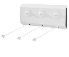 Leifheit Rollfix Triple 150 Longline Tendedero de Pared, Blanco, Ãnico