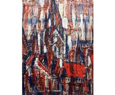 Rohlfs St Patrocli Iglesia Expresionista Pintura Gran Arte de Pared Lienzo Mural Premium Premium