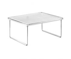 InterDesign Linus Estante de cocina, baldas apilables de plástico para vajilla y comida, estanterÃa para cocina, transparente