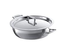 Le Creuset 3-Ply Cacerola baja sin tapa, diámetro 26 cm, acero inoxidable, para todo tipo de fuentes de calor (incluso inducción) y horno, metálico, 96202826001000