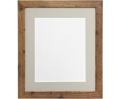 Frames by Post Marco de Fotos, 25 mm de Grosor, H7, Color Blanco, Madera, Rustic Oak, 16 x 12 Image Size 12 x 8 Inch