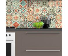 Adhesivo para azulejos de cemento, diseño de azulejos de cemento, para pared, baño y cocina, 15 x 15 cm, 30 unidades