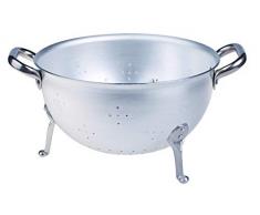 Ollas Agnelli Colador de Aluminio, 3 pies, con 2 Asas en Acero Inoxidable, Plata, 20 cm
