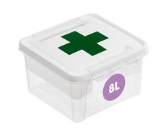 Hammarplast Smartstore Primeros Auxilios Deco Caja de Almacenamiento de medicamentos, Blanco