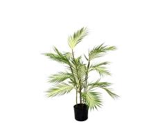 GreenBrokers Palmera Artificial Maceta de plástico Negro, 90 cm, Verde