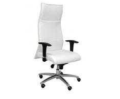 Piqueras Y Crespo (PIQU7) Sillón Albacete similpiel Blanco Sillas de Oficina, Talla Unica