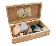 LAGUIOLE - Juego completo para ostras - 4 Accesorios - Cuchillo para ostras, Exprimidor de limones, Bloque para ostras, Guante de cocina - Acero inoxidable, palisandro - Caja de regalo - acero inoxidable, palisandro, palisandro - MarrÃ³n claro