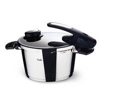 Fissler vitavit edition design / Olla a presión (4,5 litros, à 22 cm) de acero inoxidable, 2 niveles de cocción, apta para cocinas de inducción, gas, vitrocerámica y eléctricas