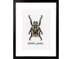 Vervaco – Kit para cojín Beige Beetle de Punto de Kit de Punto de Cruz, Multicolor