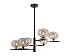 Italux Mesta Lámpara de techo colgante clásica de 6 luces, G9