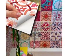 WALPLUS Pegatinas autoadhesivas para azulejos, decoración del hogar, transferencias, vinilo, decoración de baño de cocina, arte de calcomanÃa, 15 cm x 15 cm, 72 unidades (Multi, Talla única)