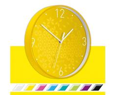 Leitz Reloj de Pared Wow, Amarillo, 32.5 x 31.1 cm