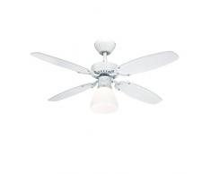 Westinghouse Lighting Capitol Ventilador de Techo, Acabado en blanco con aspas reversibles en blanco/haya