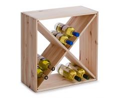 Zeller 13170 Botellero, Madera, Marrón, 52x25x52 cm