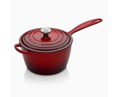 Le Creuset Cazo de hierro fundido, Redondo, diámetro20 cm, 3 L, Cereza, 21181200602430