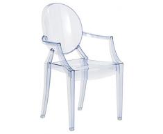 Kartell Lou Ghost Silla, Azul, 2.7 x 37 x 63 cm
