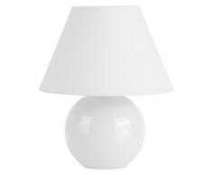 Brilliant 61047/05 Primo - Lámpara de mesa (1 bombilla E14, 40 W), color blanco