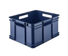 keeeper Eco Bruno Caja de almacenaje eurobox XL, plástico (PP), 28 l, Reciclado, Azul