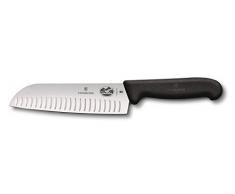 Victorinox Fibrox - Cuchillo santoku (acero, 17 cm), color negro